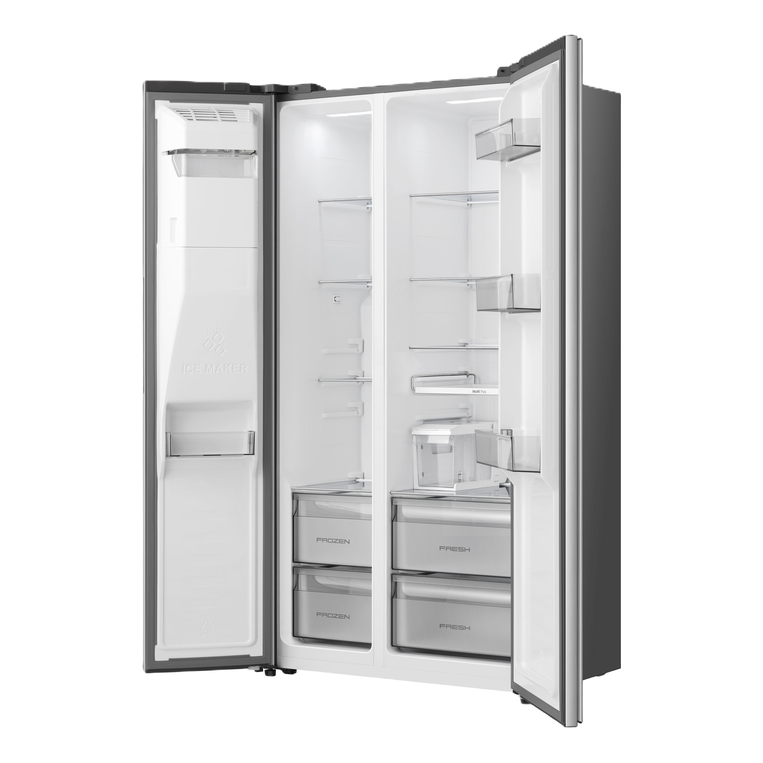 HISENSE FRIDGE, 499L BRUSH/SS W/D + ICE - Image 5