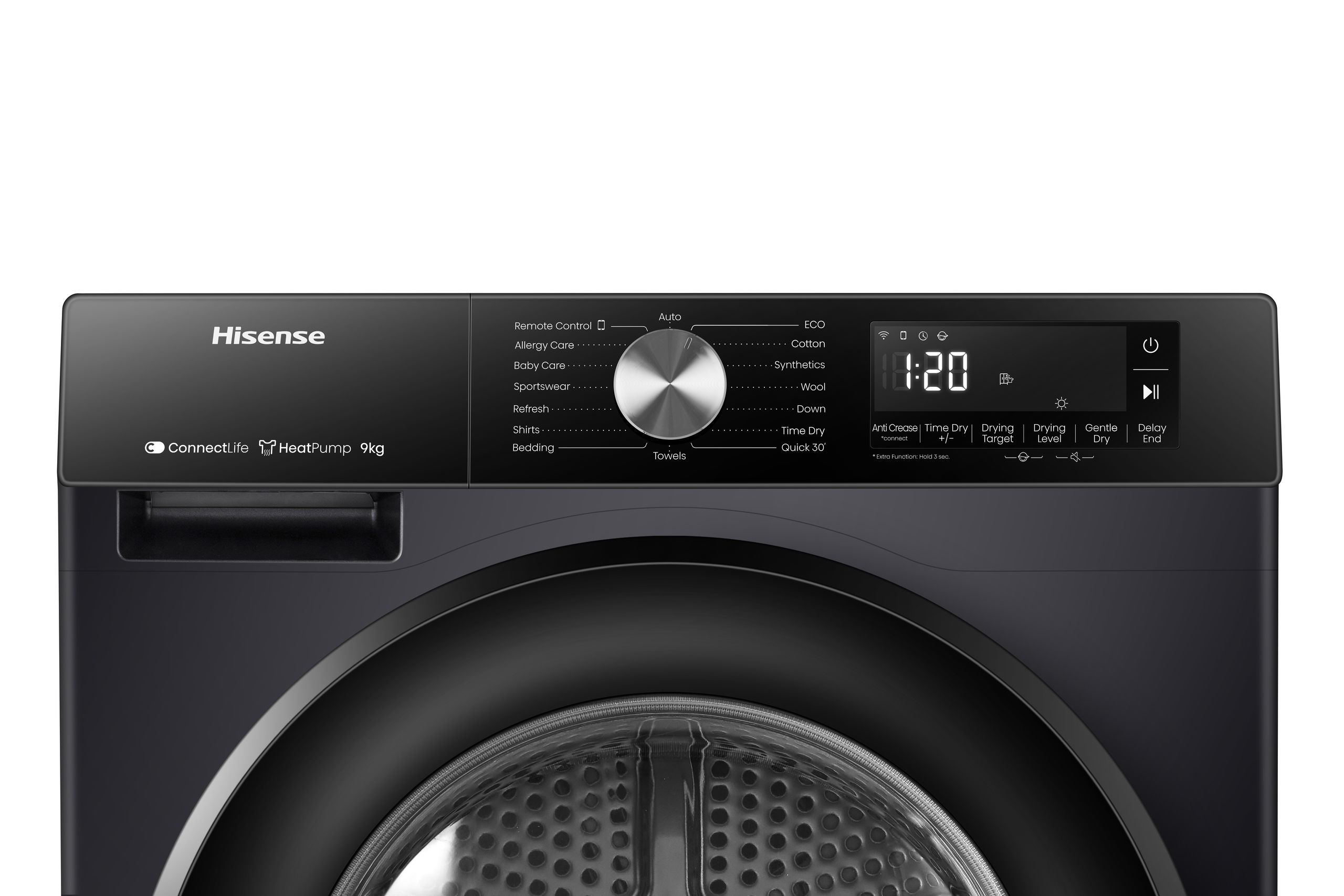 HISENSE TUMBLE DRYER, 9KG BLACK - Image 2
